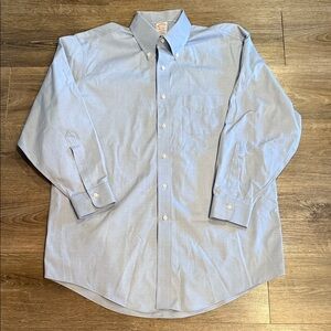 Brooks Brothers Blue Madison Non-Iron Long Sleeve Button Down Shirt Size 16.5 #4